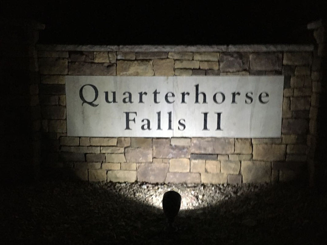 G3-SC Monument Sign-Quaterhorse Falls II Night
